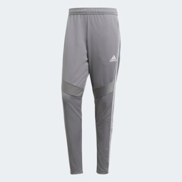 New Adidas Tapered Fit Grey Training Pants with White Stripes – Women's Size US - Picture 1 of 8